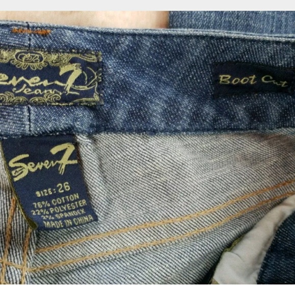 EUC Seven7 womens boot cut 5-pocket jeans Sz 26 - Picture 8 of 8